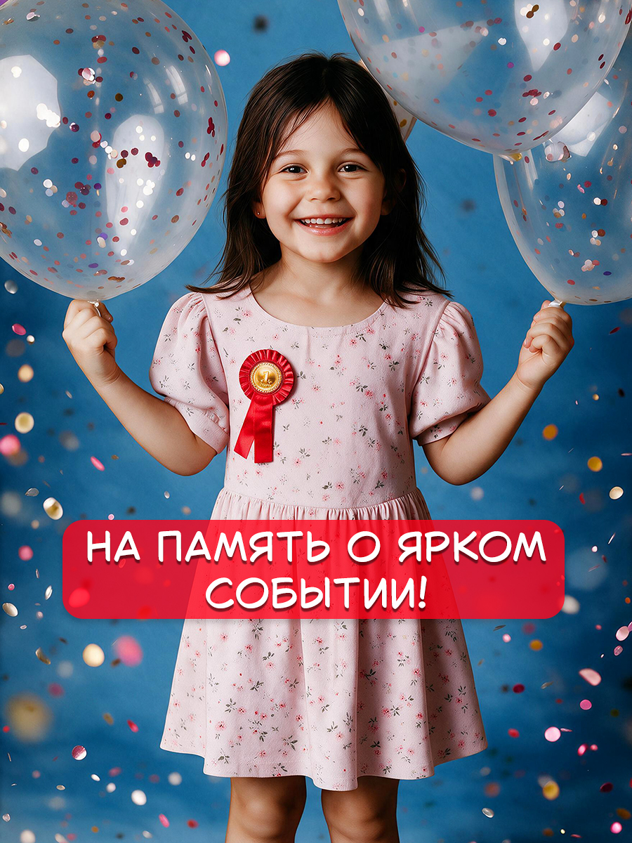Заготовка акрилового значка д56 мм с  розеткой  95мм